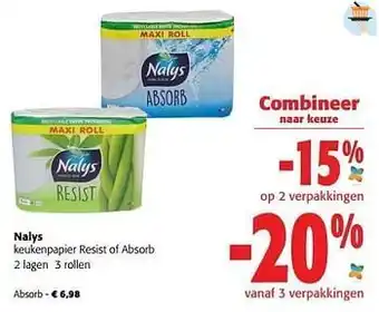 Colruyt Nalys keukenpapier absorb aanbieding