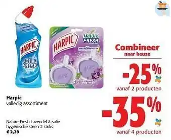 Colruyt Harpic nature fresh lavendel + salie hygiënische steen aanbieding