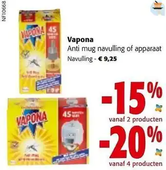 Colruyt Vapona anti mug navulling aanbieding