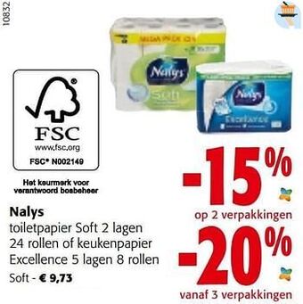 Colruyt Nalys toiletpapier soft aanbieding