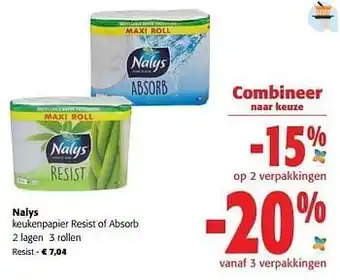 Colruyt Nalys keukenpapier resist aanbieding