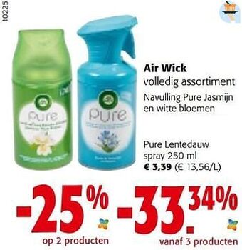 Colruyt Air wick pure lentedauw spray aanbieding