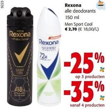 Colruyt Rexona men sport cool aanbieding