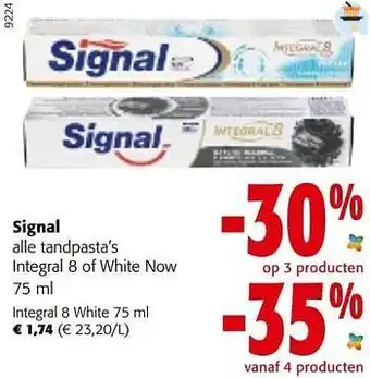 Colruyt Signal integral 8 white aanbieding