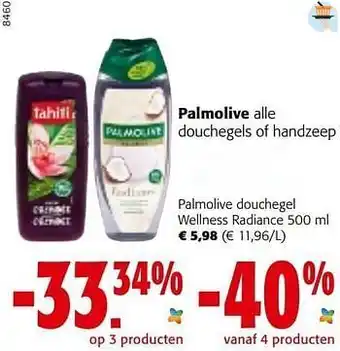 Colruyt Palmolive douchegel wellness radiance aanbieding