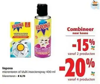 Colruyt Vapona mierentoren aanbieding