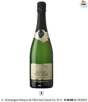 Colruyt Champagne marquis de villon brut grand cru aanbieding