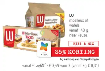 Spar LU moelleux of wafels aanbieding