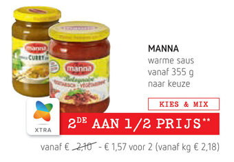 Manna warme saus