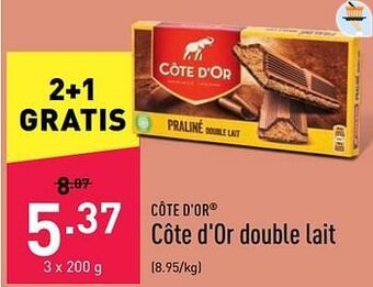 ALDI Côte d`or double lait aanbieding