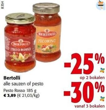 Colruyt Bertolli pesto rosso aanbieding