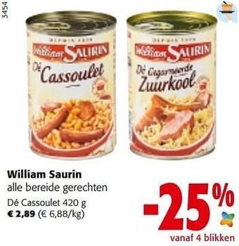 Colruyt William saurin dé cassoulet aanbieding