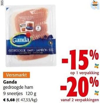 Ganda gedroogde ham