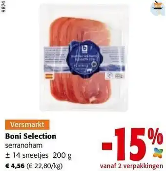 Colruyt Boni selection serranoham aanbieding