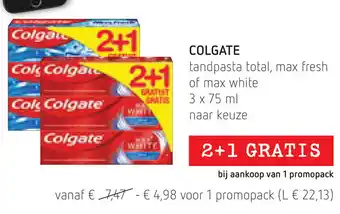 Spar Colgate tandpasta total aanbieding