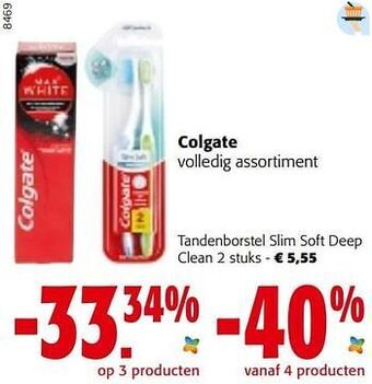 Colruyt Colgate tandenborstel slim soft deep clean aanbieding