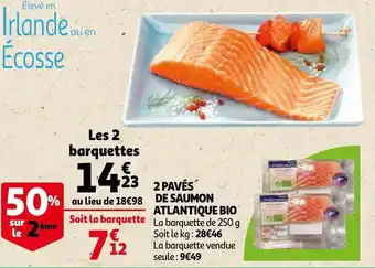 Auchan 2 Paves De Saumon Atlantique Bio aanbieding