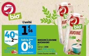 Boisson A L'Avoine Auchan Bio