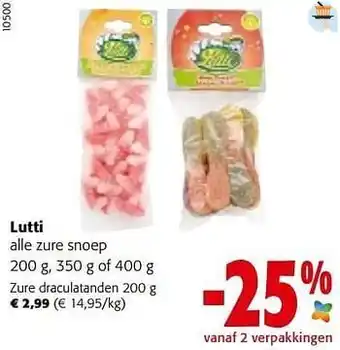 Colruyt Lutti zure draculatanden aanbieding