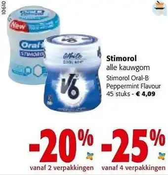 Colruyt Stimorol oral-b peppermint flavour aanbieding