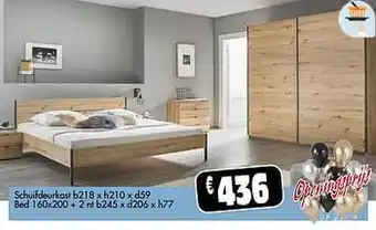 Budget Meubelen Schuifdeurkast bed + 2 nt aanbieding