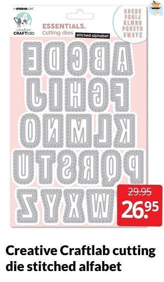 Boekenvoordeel Creative craftlab cutting die stitched alfabet aanbieding