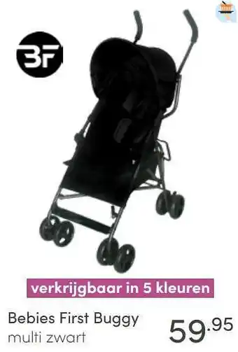 Baby & Tiener Bebies first buggy multi zwart aanbieding