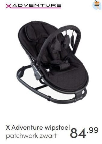 Baby & Tiener X adventure wipstoel patchwork zwart aanbieding