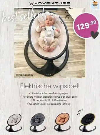 Baby & Tiener X-adventure elektrische wipstoel aanbieding