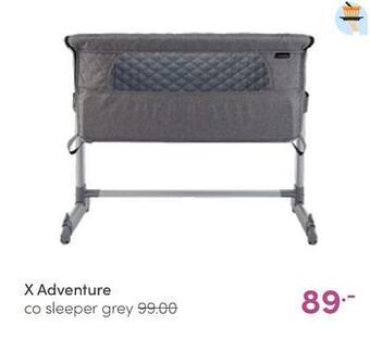 Baby & Tiener X adventure co sleeper grey aanbieding