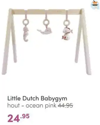 Baby & Tiener Little dutch babygym hout - ocean pink aanbieding