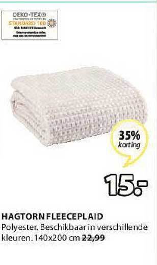 Jysk Hagtorn Fleeceplaid aanbieding