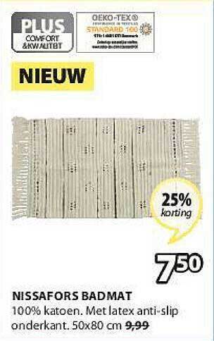 Jysk Nissafors Badmat aanbieding