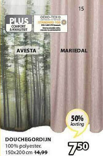 Jysk Douchegordijn aanbieding