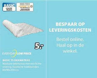 Jysk Basic T5 Dekmatras aanbieding
