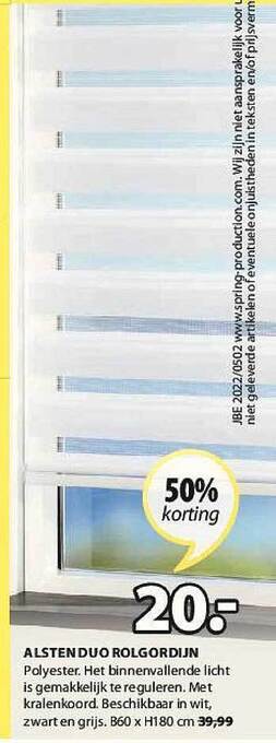 Jysk Alsten Duo Rolgordijn aanbieding