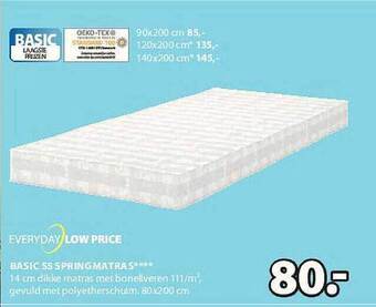 Jysk Basic S5 Springmatras aanbieding