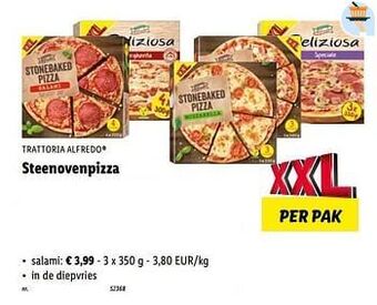 Lidl Steenovenpizza salami aanbieding