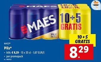 Lidl Maes Pils aanbieding