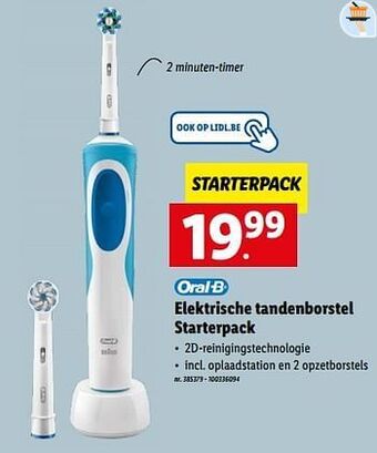 Lidl Oral-b elektrische tandenborstel starterpack aanbieding