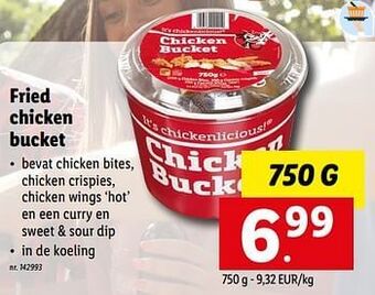 Lidl Fried chicken bucket aanbieding