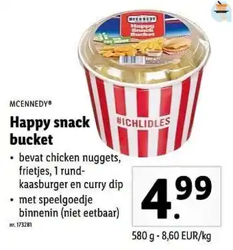 Lidl Happy snack bucket aanbieding
