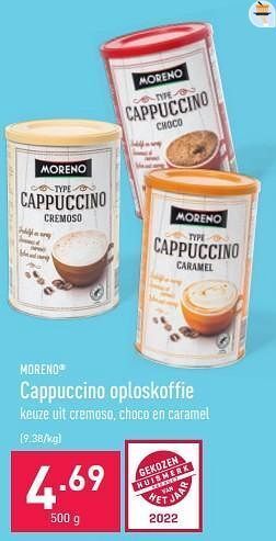 ALDI Cappuccino oploskoffie aanbieding