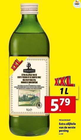 Lidl Extra olijfolie van de eerste persing aanbieding