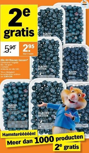 Albert Heijn Alle ah blauwe bessen aanbieding