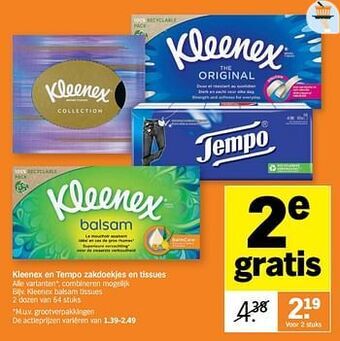 Albert Heijn Kleenex balsam tissues aanbieding