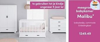 Baby & Tiener Meegroei babykamer malibu aanbieding