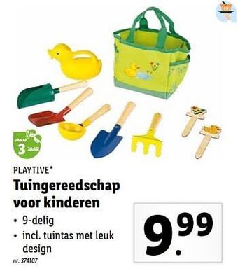 Lidl Tuingereedschap voor kinderen aanbieding