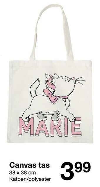 Zeeman Canvas tas aanbieding