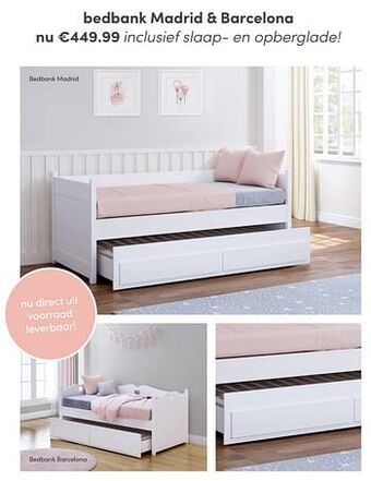 Baby & Tiener Bedbank madrid + barcelona aanbieding